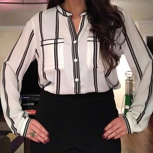 LOFT Striped Blouse